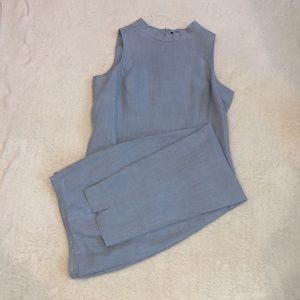 Ann Taylor Light Denim Blue Business Casual Set